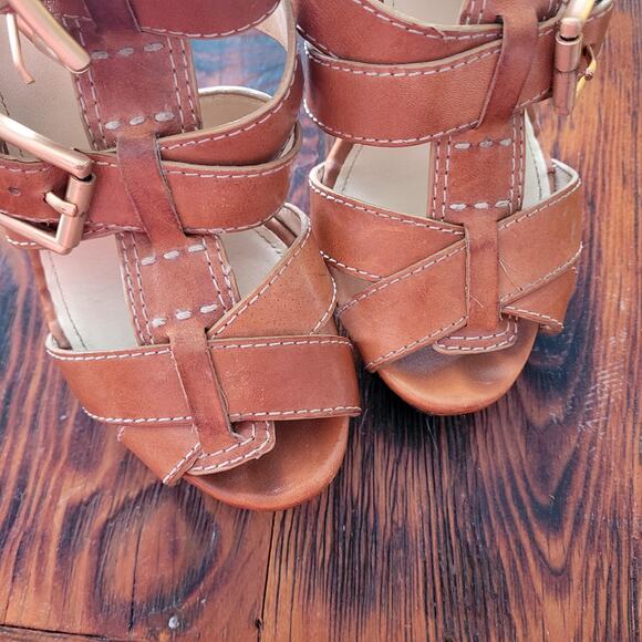 Coach Stephanie Heels Strappy Leather Sandals Sz 6 - Picture 8 of 9